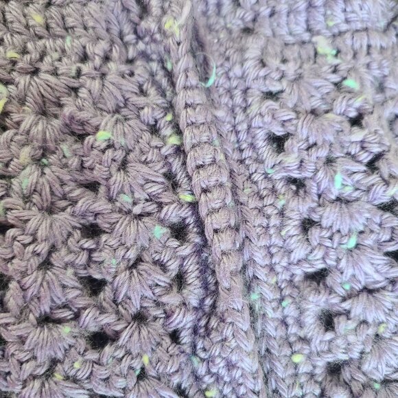 Handmade Crochet Baby Cardigan & Skirt Set Purple Size 18 months - 2T - Picture 7 of 11